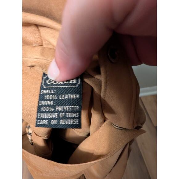 Vintage Coach‎ 100% Genuine Leather Dress Womens 4 Short Sleeve Snap Front - Picture 9 of 10